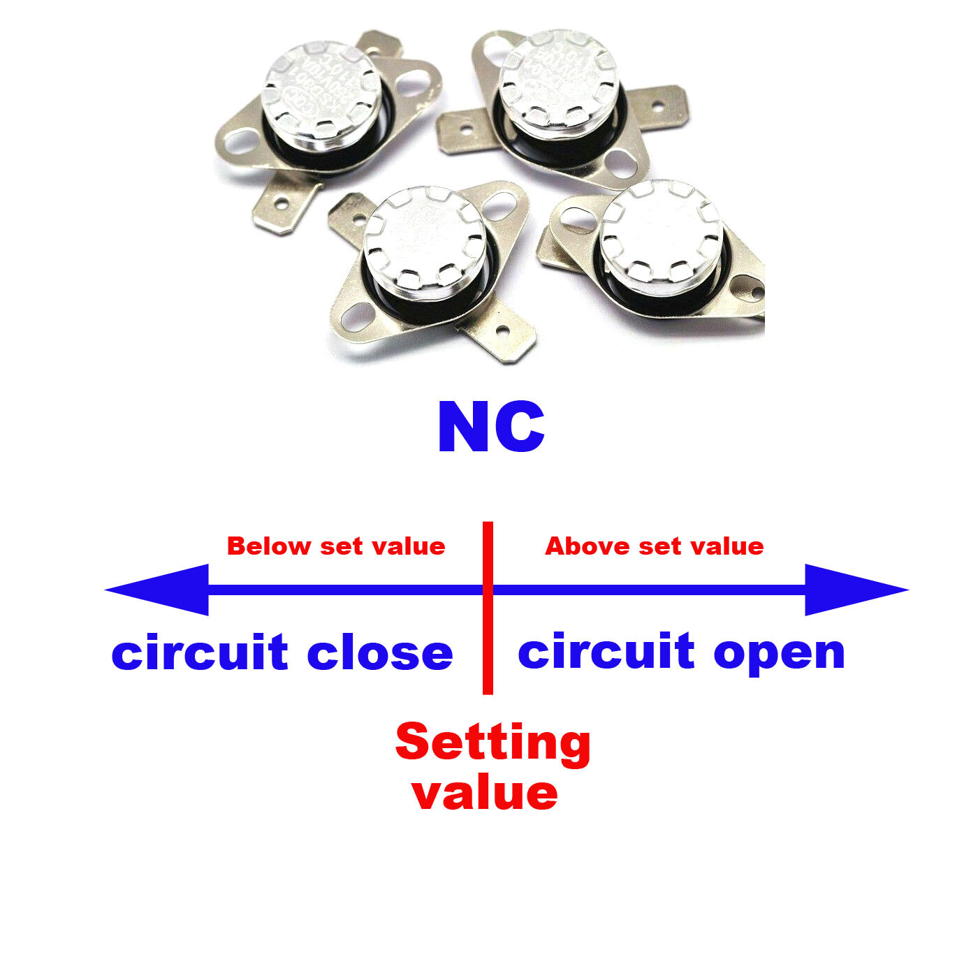 KSD303 / KSD301 NC Manual Reset Temperature Switch Control Sensor Thermostat