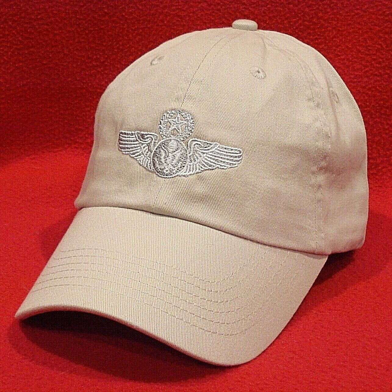 AIR FORCE CHIEF AIRCREW Wings ball cap low-profile embroidered aviator hat STONE