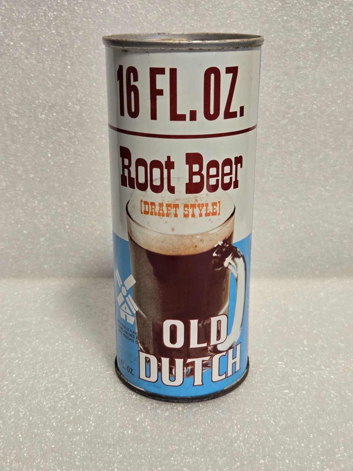 Vintage Old Dutch Draft Style 16 oz Root Beer Straight Steel Soda Pop Can