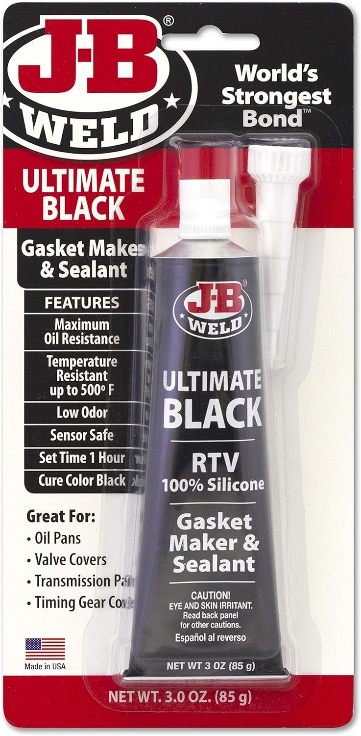 Compact 3 oz. Black RTV Silicone Sealant - Perfect for Mechanical Assemblies