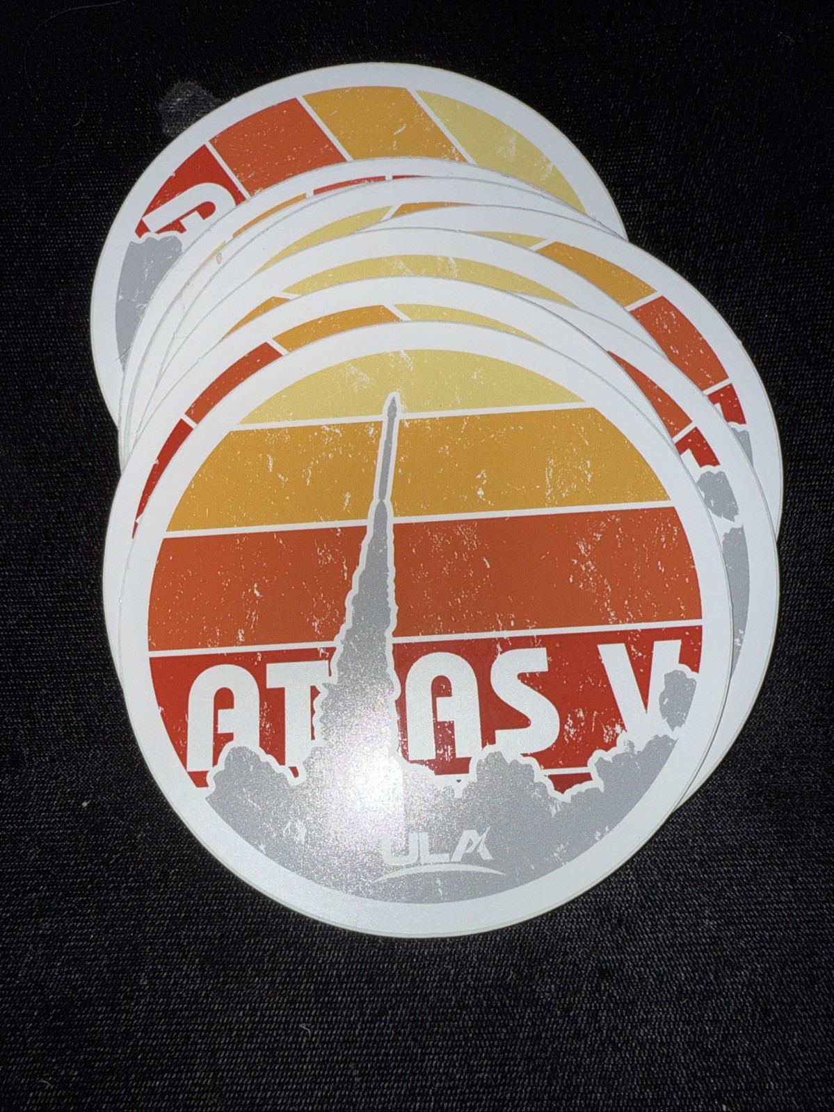 NEW! Lot of 6 ULA Launch Stickers Decal 4" Dia Atlas V Mission Rocket 4168