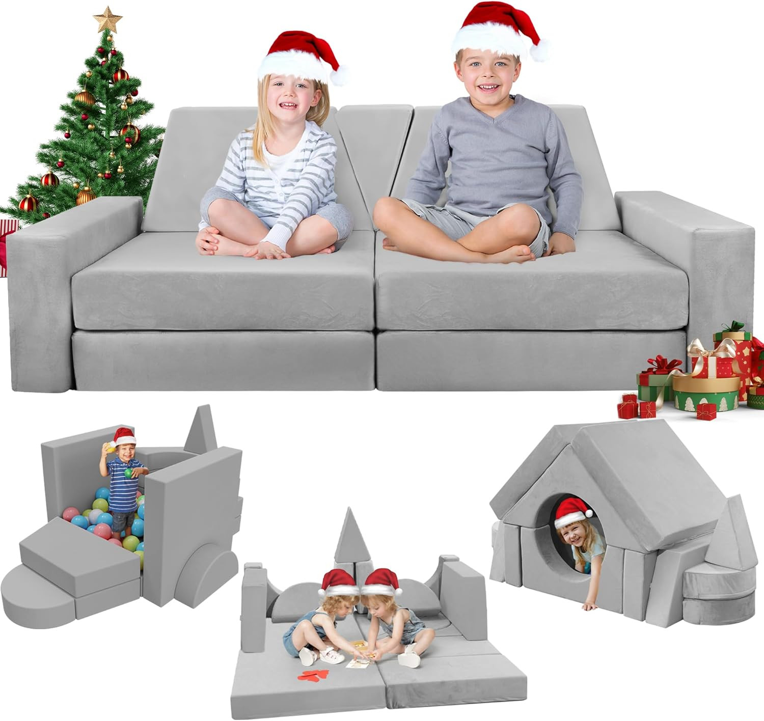 15Pcs Modular Kids Play Couch, Kids Couch for Toddler & Children, Toddler Couche
