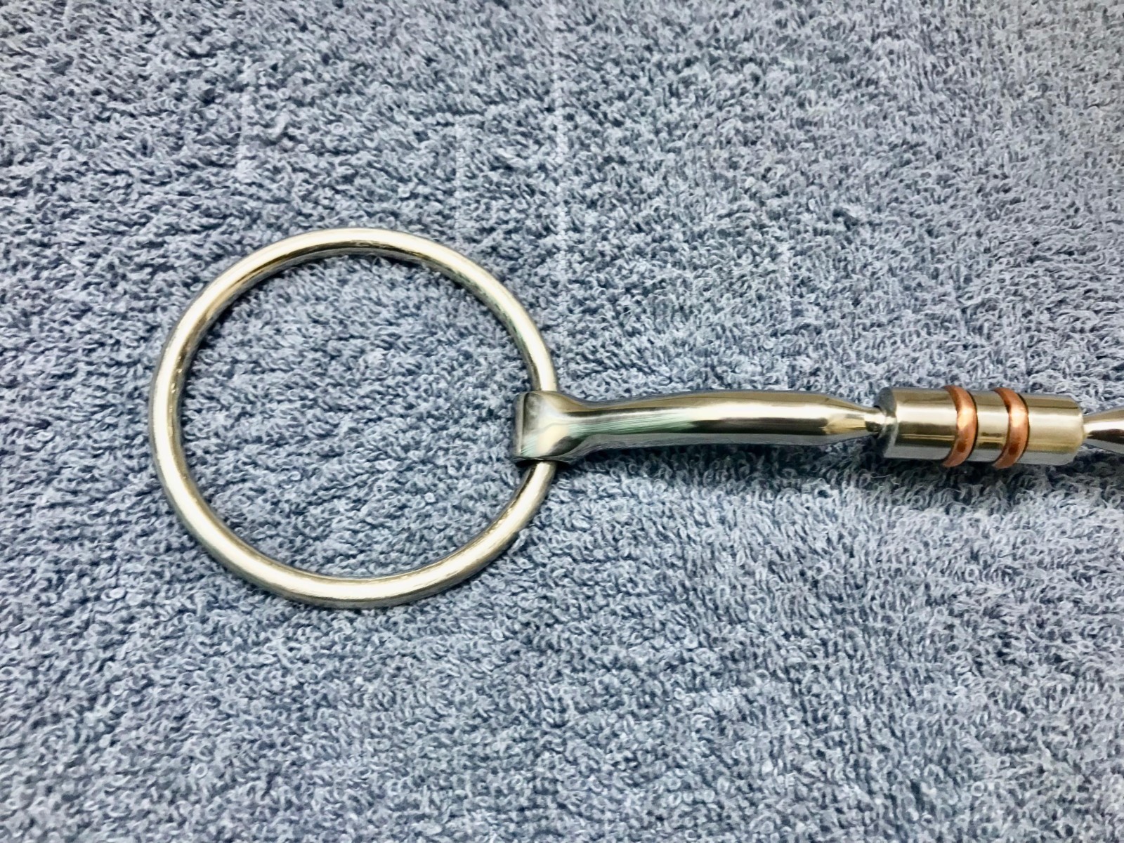 Premium Loose Ring Western Myler Snaffle Bit Copper Barrel Roller Comfort