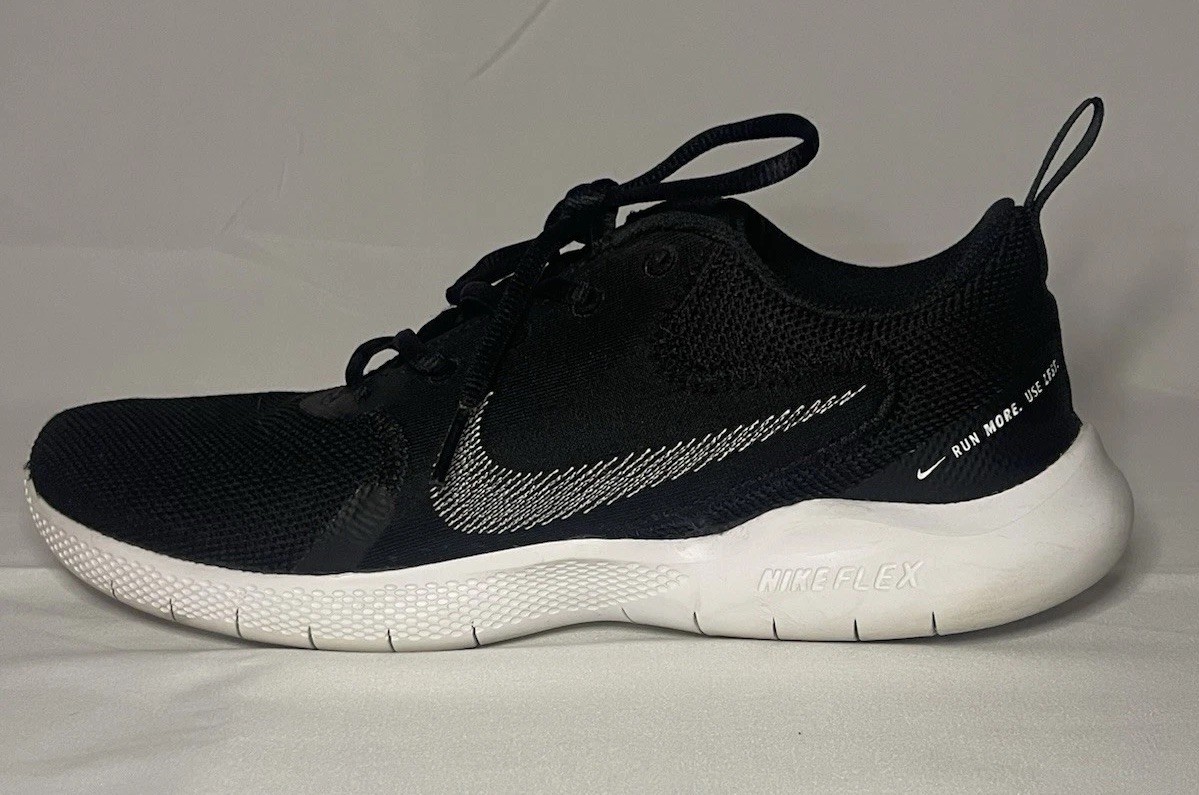 Nike Flex Experience Men’s Size 8.5 Black White Running Shoes – Pre‑Owned