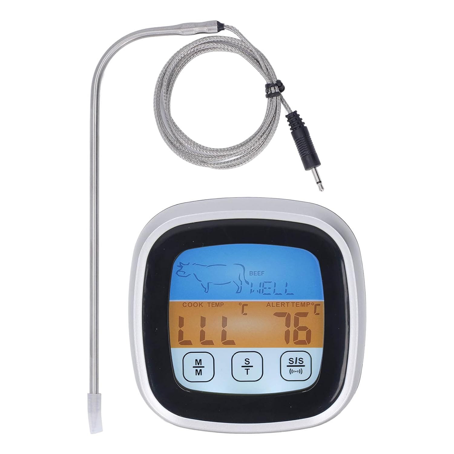 Digital Meat Thermometer, LED Display, Accurate Reading of Meat Temperature Disp
