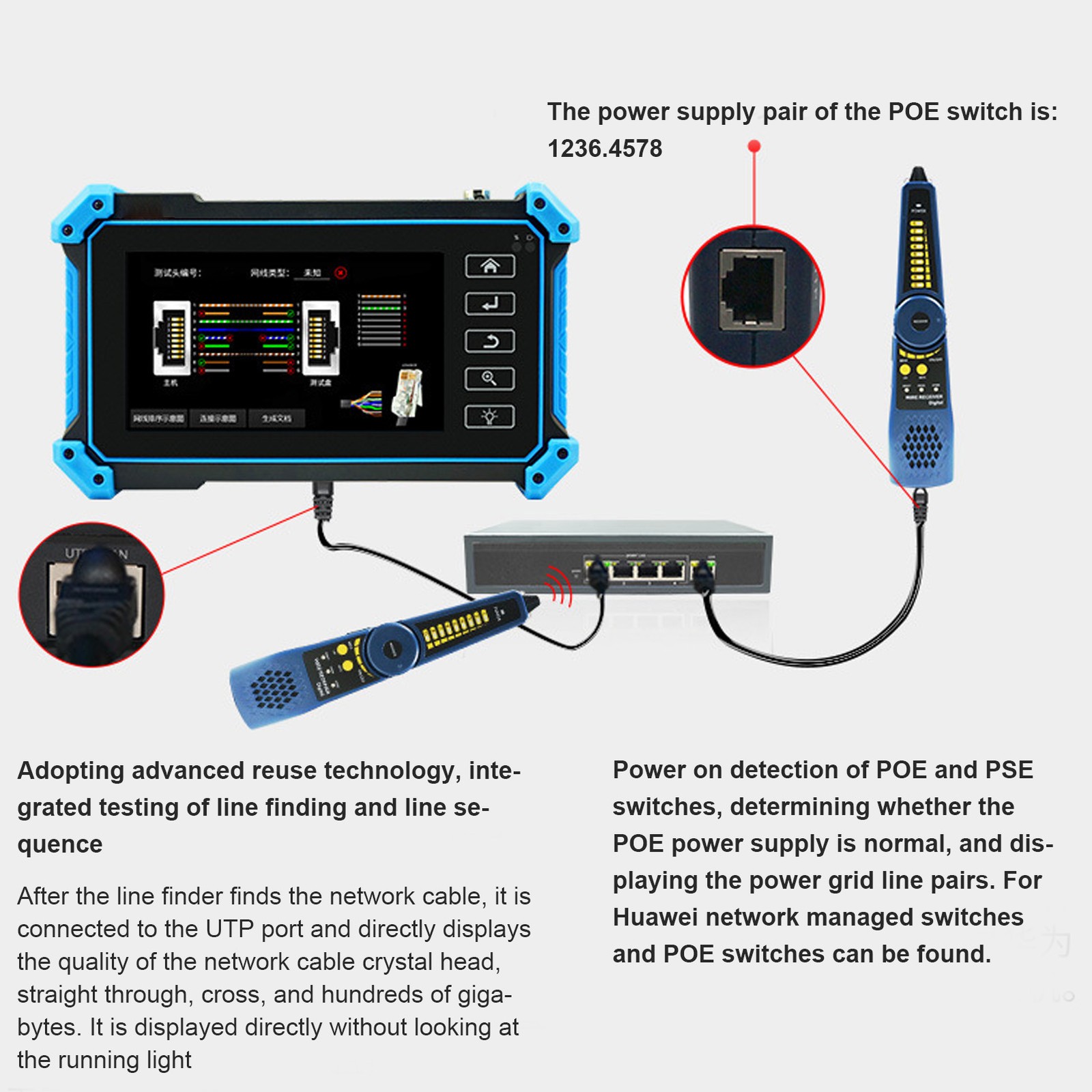 Wire Tracer Kit Anti Interference Low Noise Cable Tester For IPC 9800plus