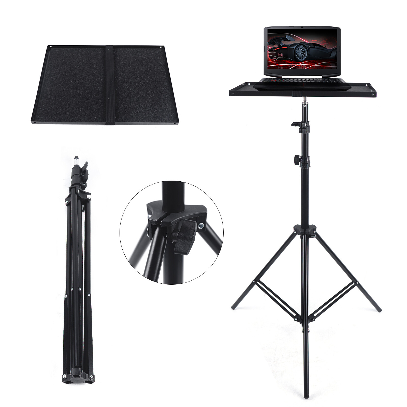 Adjustable Tripod Stand for Laptop, Projector, and Lamp Use