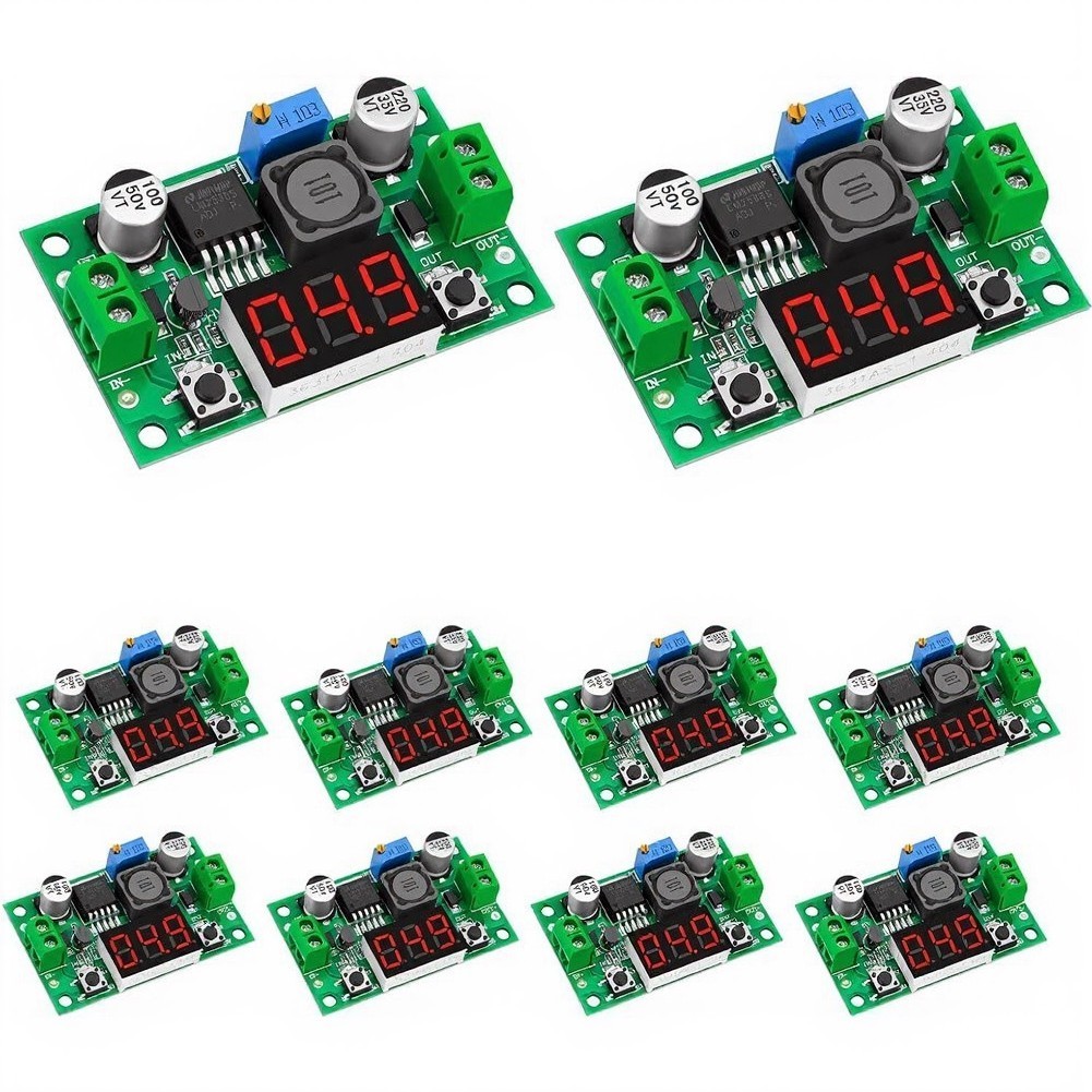 10 Pack Adjustable DC-DC Converter with LED Display for DIY Voltage Control