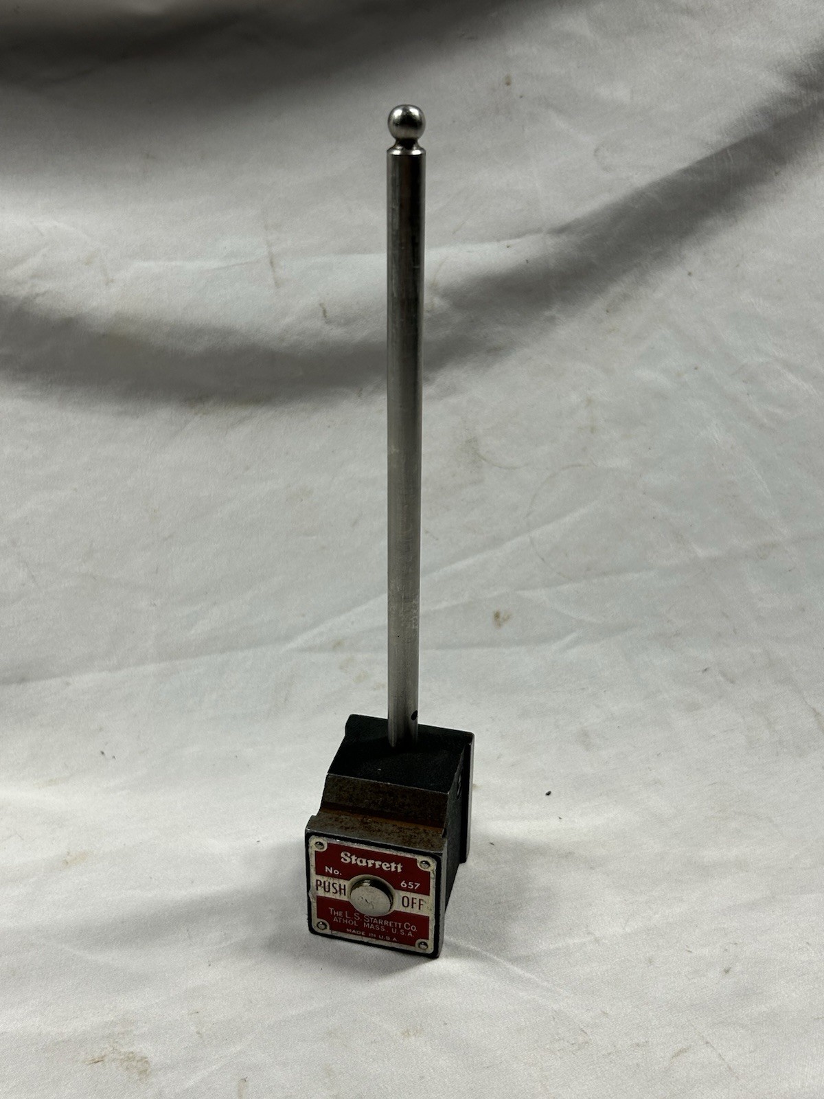 Starrett No.657 Magnetic Base Indicator Holder Made In USA