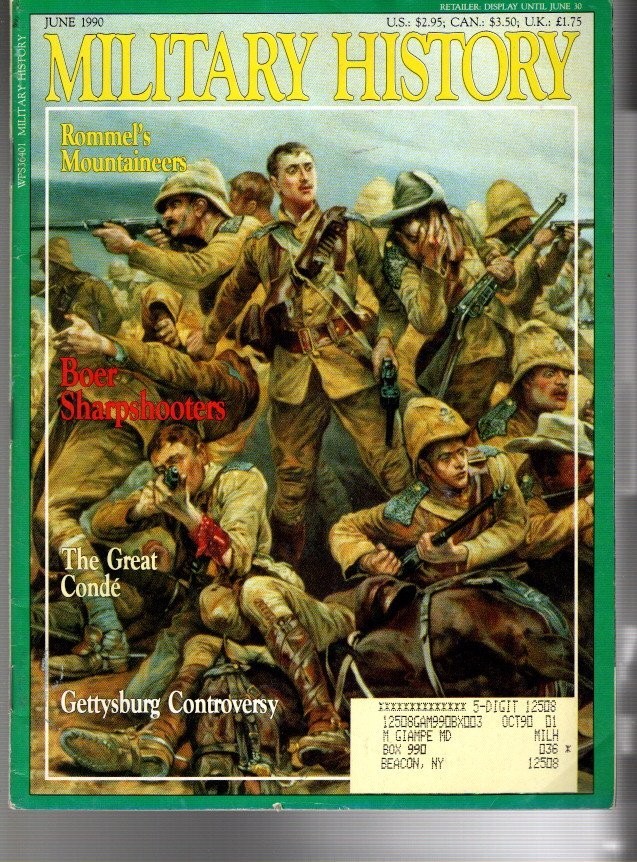 MILITARY HISTORY MAGAZINE--June 1990--FREE SHIPPING