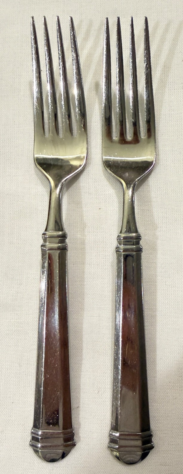 Pfaltzgraff HANNAH Stainless Wide Handle 18/8 Set 2 Dinner Forks FREE SHIPPING