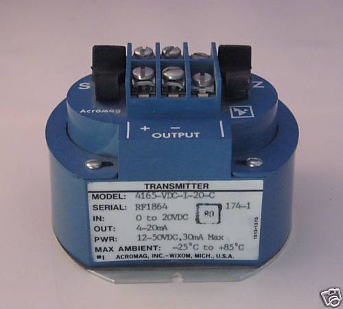 Acromag Transmitter 4165-VDC-I-20-C 12-50 vdc