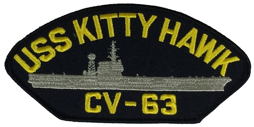 USS KITTY HAWK CV-63 PATCH USN NAVY SHIP AIRCRAFT CARRIER BATTLE CAT