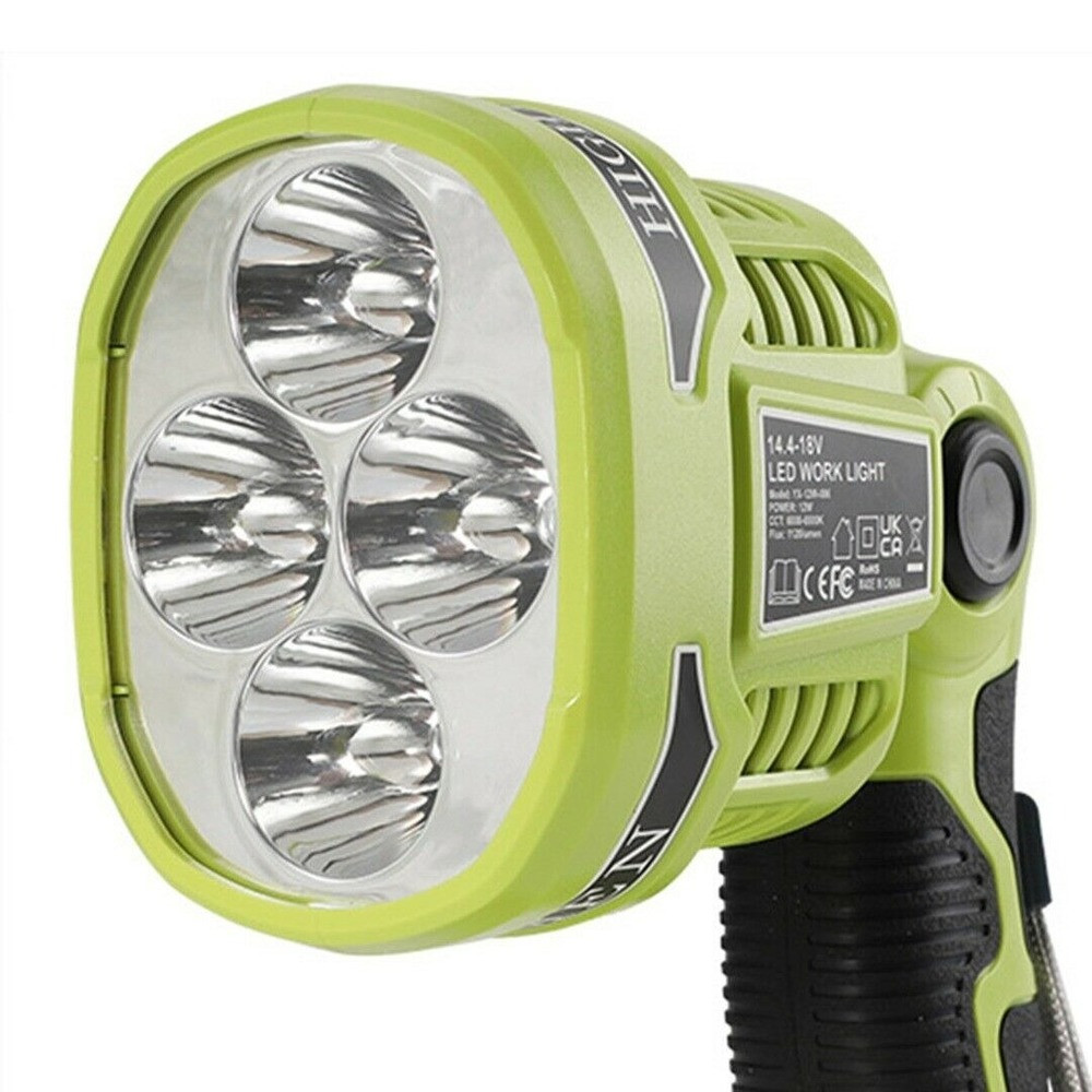 1120LM Flashlight Spotlight LED Work light Emergency Light for Ryobi ONE+ 18V