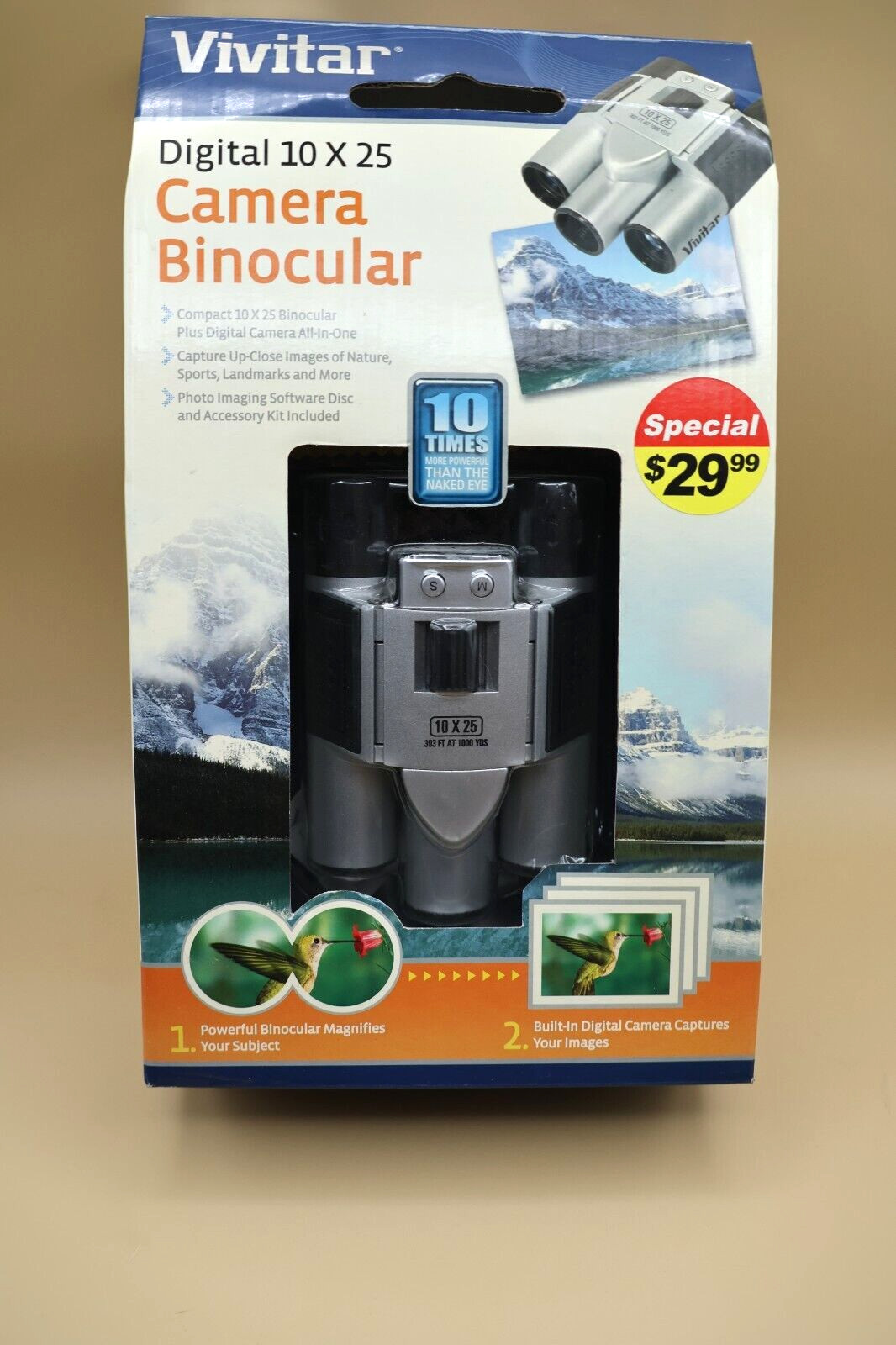 NEW Vivitar Digital Binocular Camera 10x25 Model 1611211 Open Box