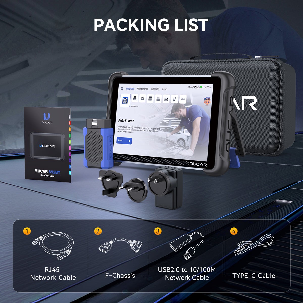 Lifefree Update MUCAR 892BT OBD2 Scan Diagnostic IPRO TPMS Programming Tool MUAI