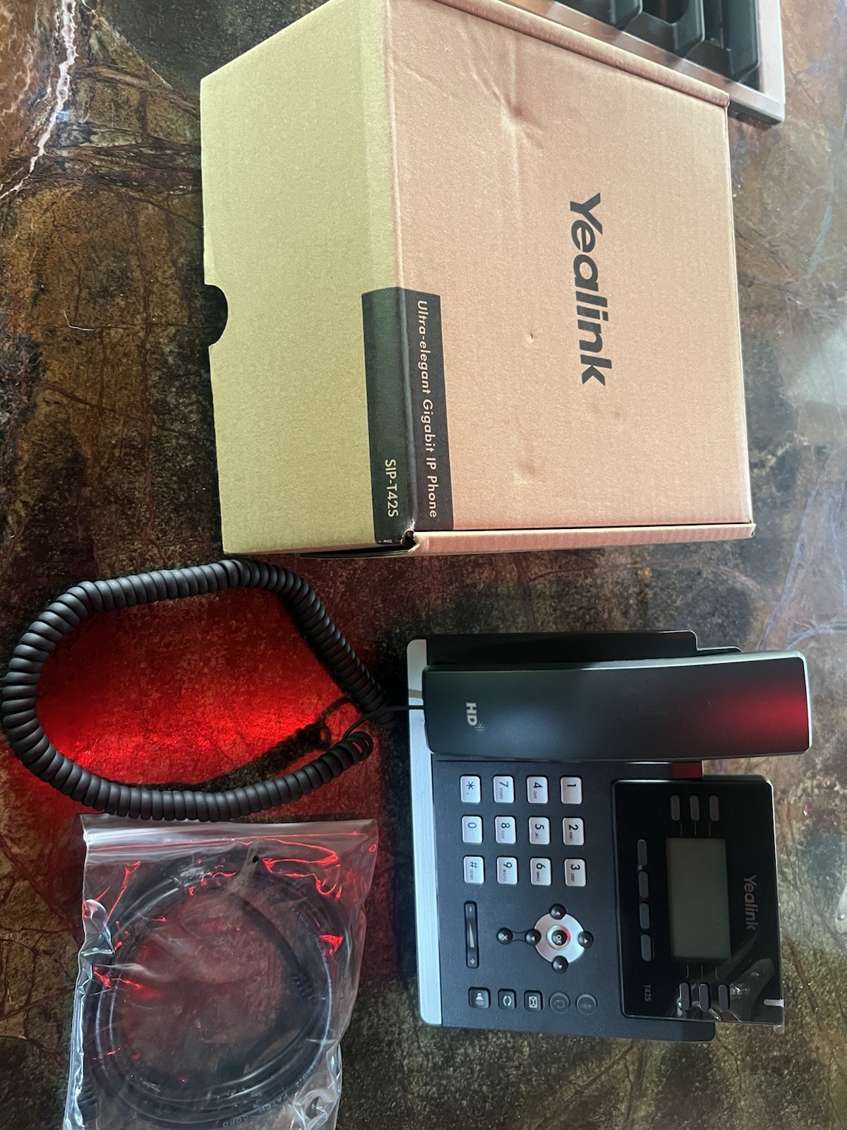 Case of 14 Yealink SIP-T42S Corded IP Phone Black