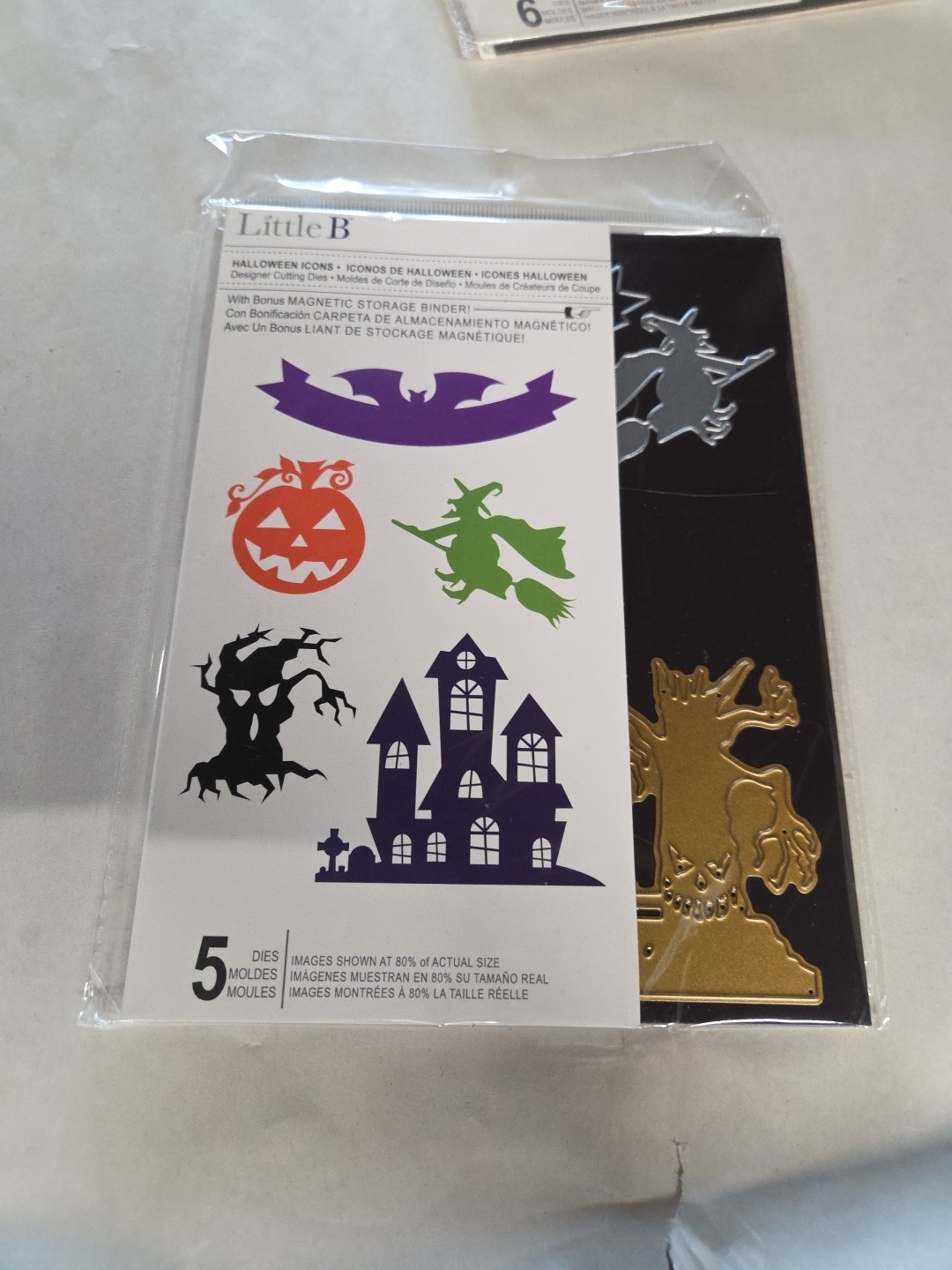 Little B Designer Cutting Dies w/ Magnetic Storage Binder HALLOWEEN ICONS New
