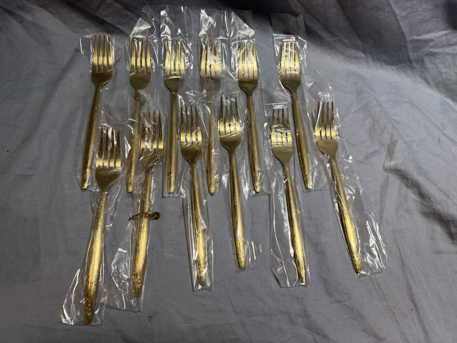 Front of the House Owen Matte Brass Dinner Forks