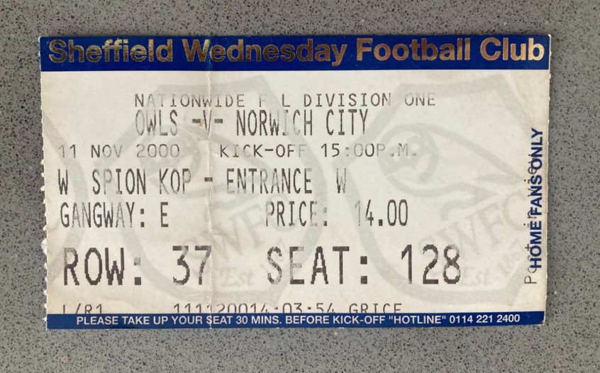 Sheffield Wednesday v Norwich City 2000-01