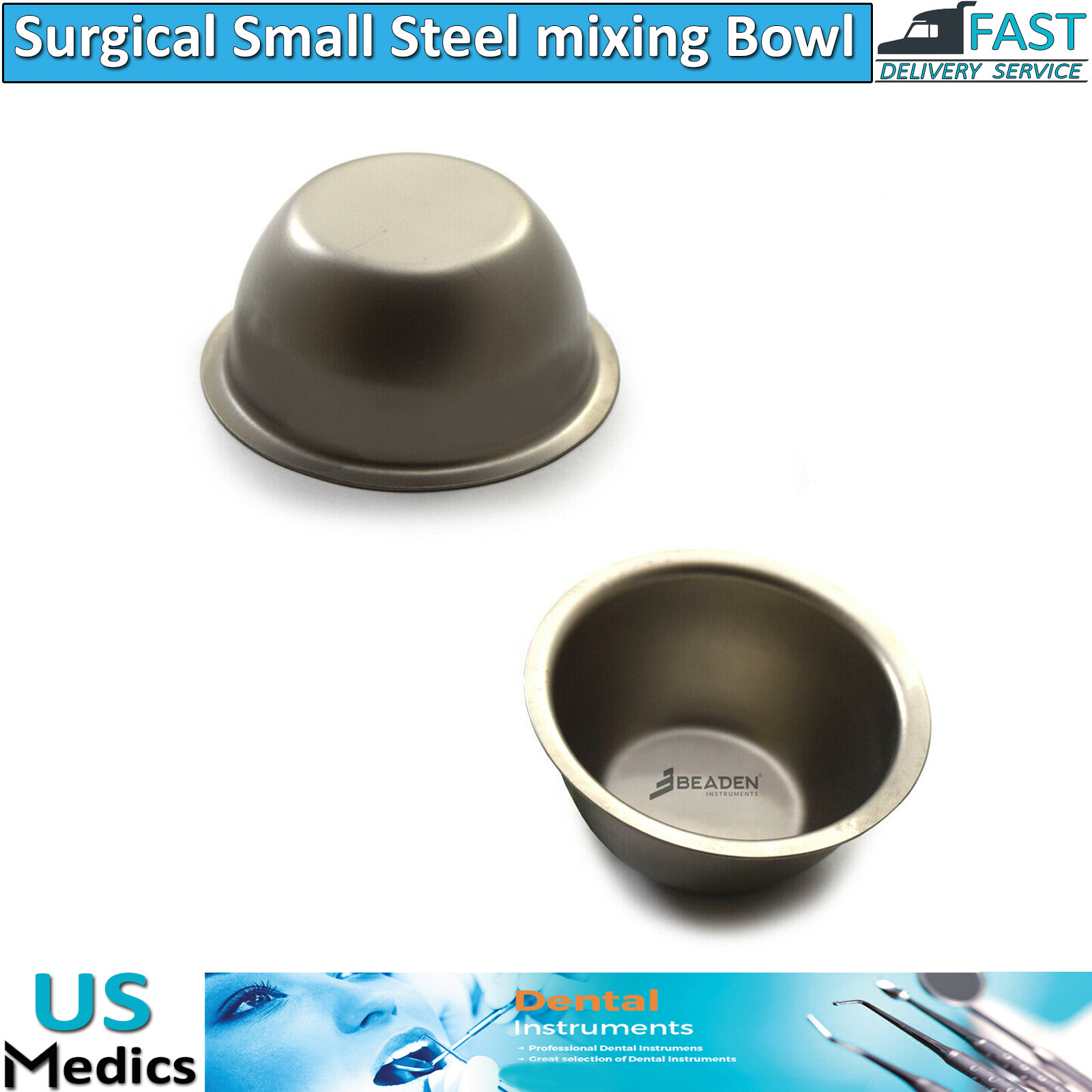 Dental Surgical Implant Laboratory Technicians Mixing Bowl Cup Stainless Steel