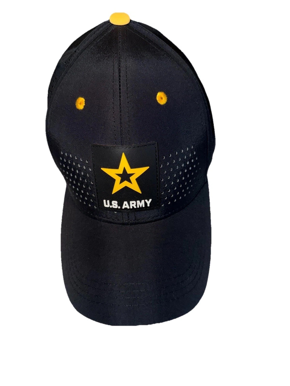 U.S. Army Black Adjustable Baseball Cap Hat with Star Logo