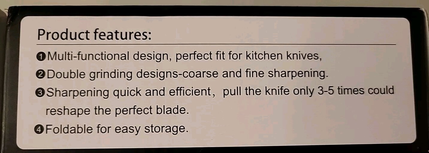Kitchen Knife Sharpener - Vestaware Foldable 2-Stage Knife Sharpening Accessory