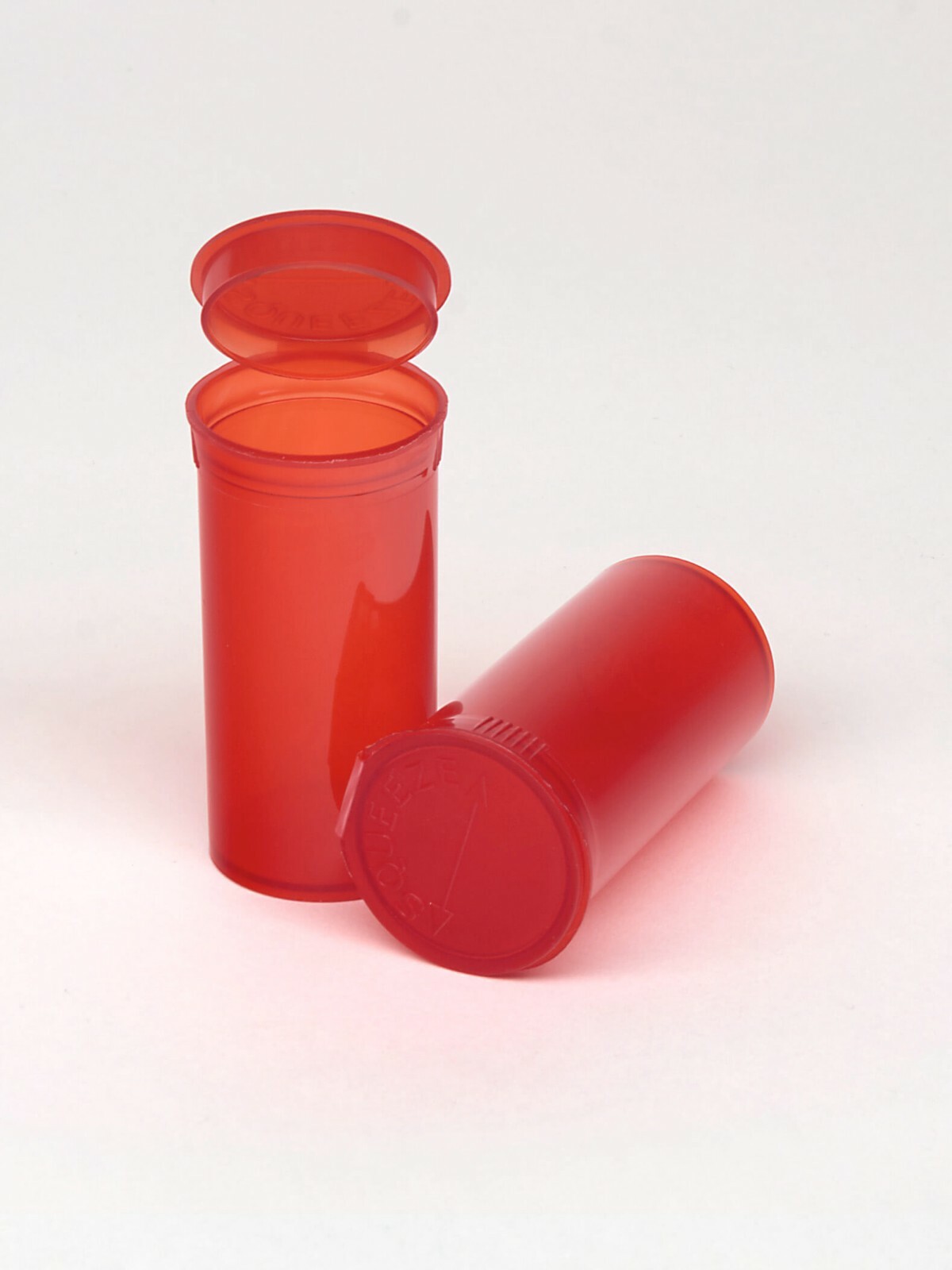 315 Translucent Red Vials - 13 DRAM Pop Top Bottle - Smell Proof Containers