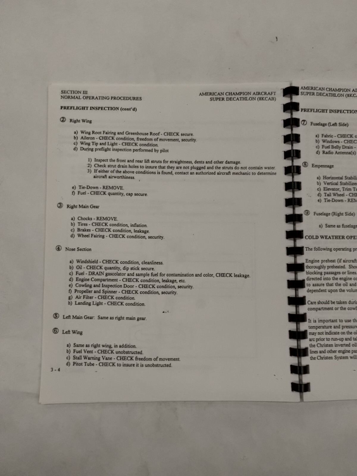 American Champion Super Decathlon 8KCAB Pilots Operating Manual-Copy