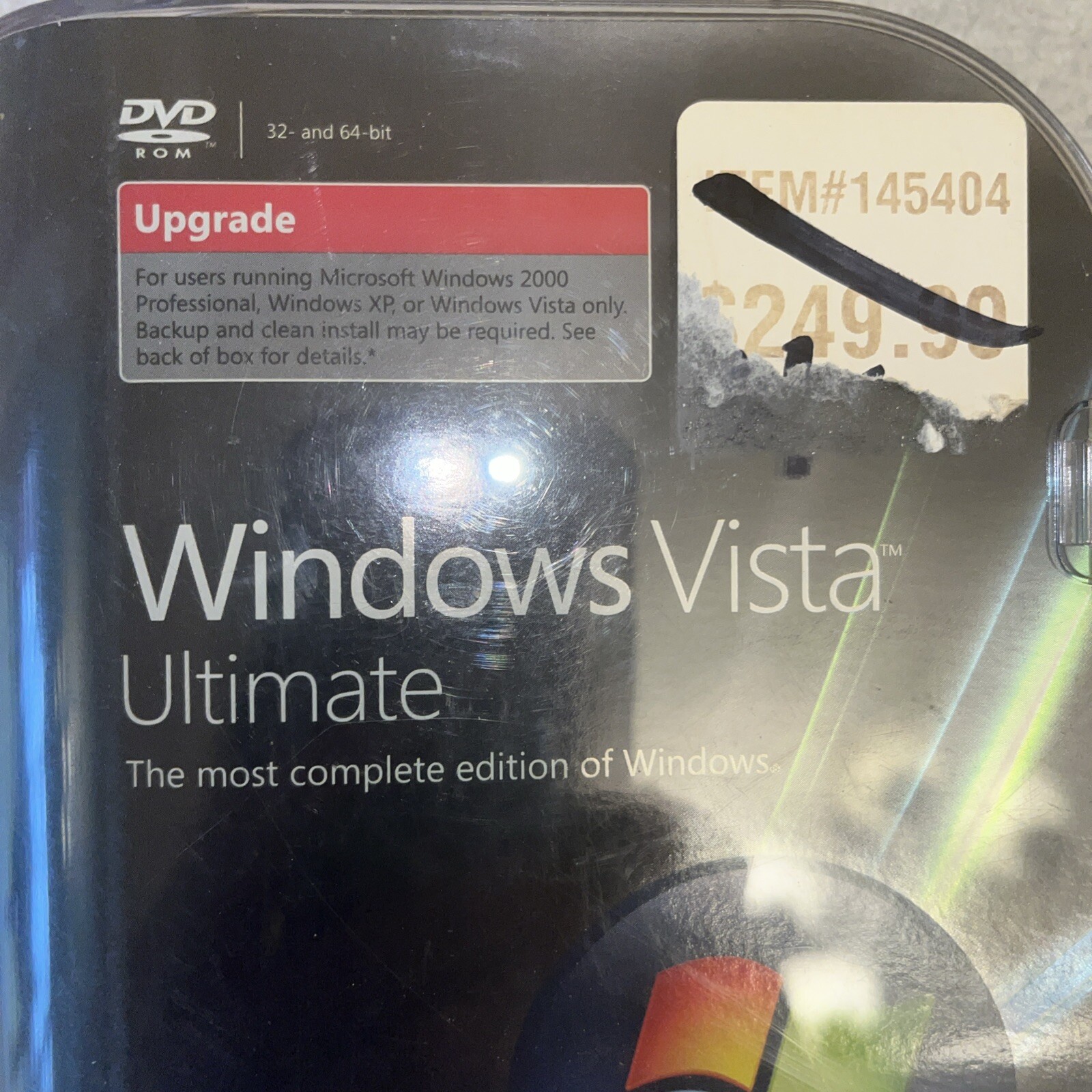 New Windows Vista Ultimate Upgrade Full 32 Bit & 64 Bit DVDs 2007