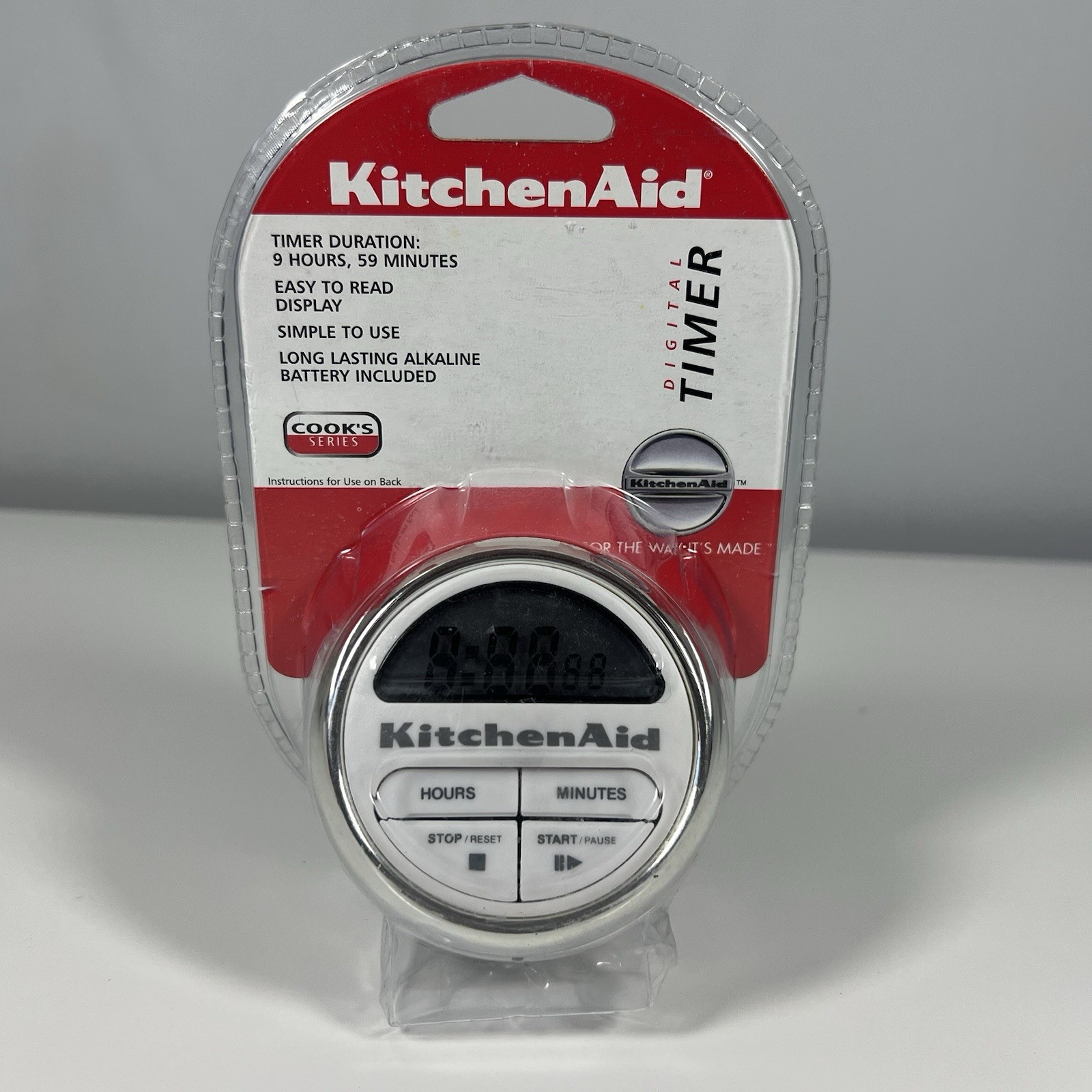 Kitchen Aid Cook's Series Digital Timer 2009 New KAT150WH White And Chrome