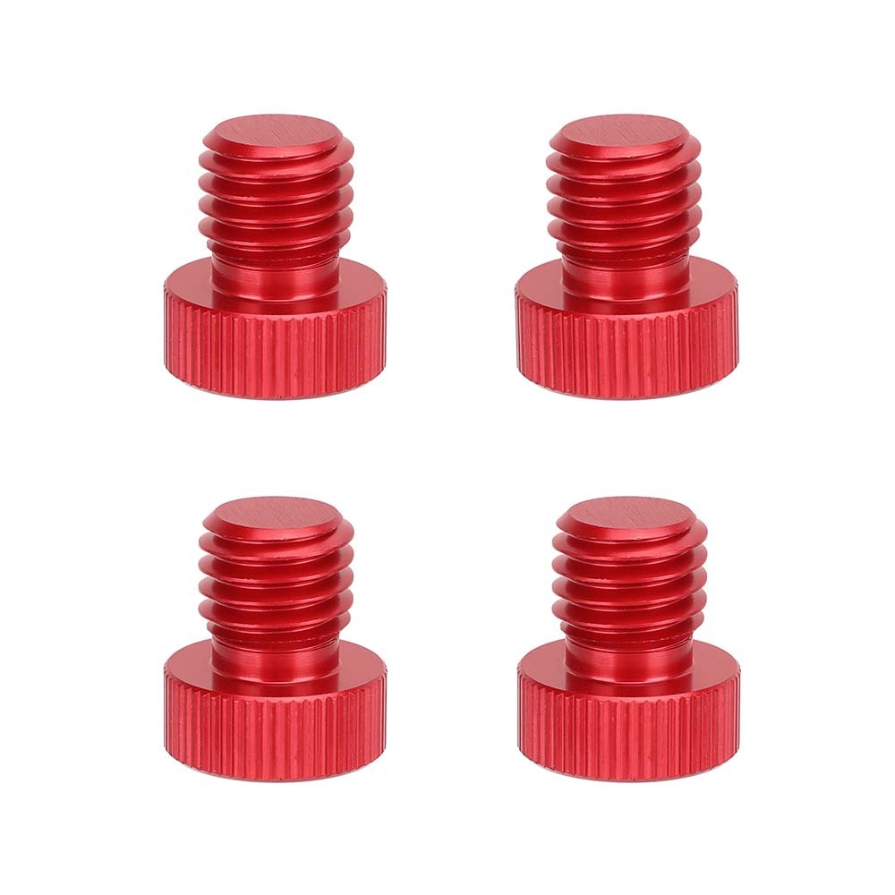 4Pcs CAMVATE M12 Male to 1/4"-20 Female 15mm Rod Plug Red