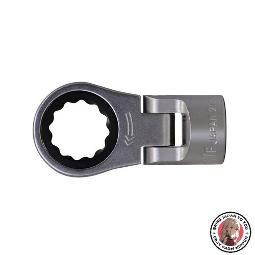 TONE 3RM-17F Flex Head Ratchet Ring Wrench Socket 17 mm 3/8 Drive