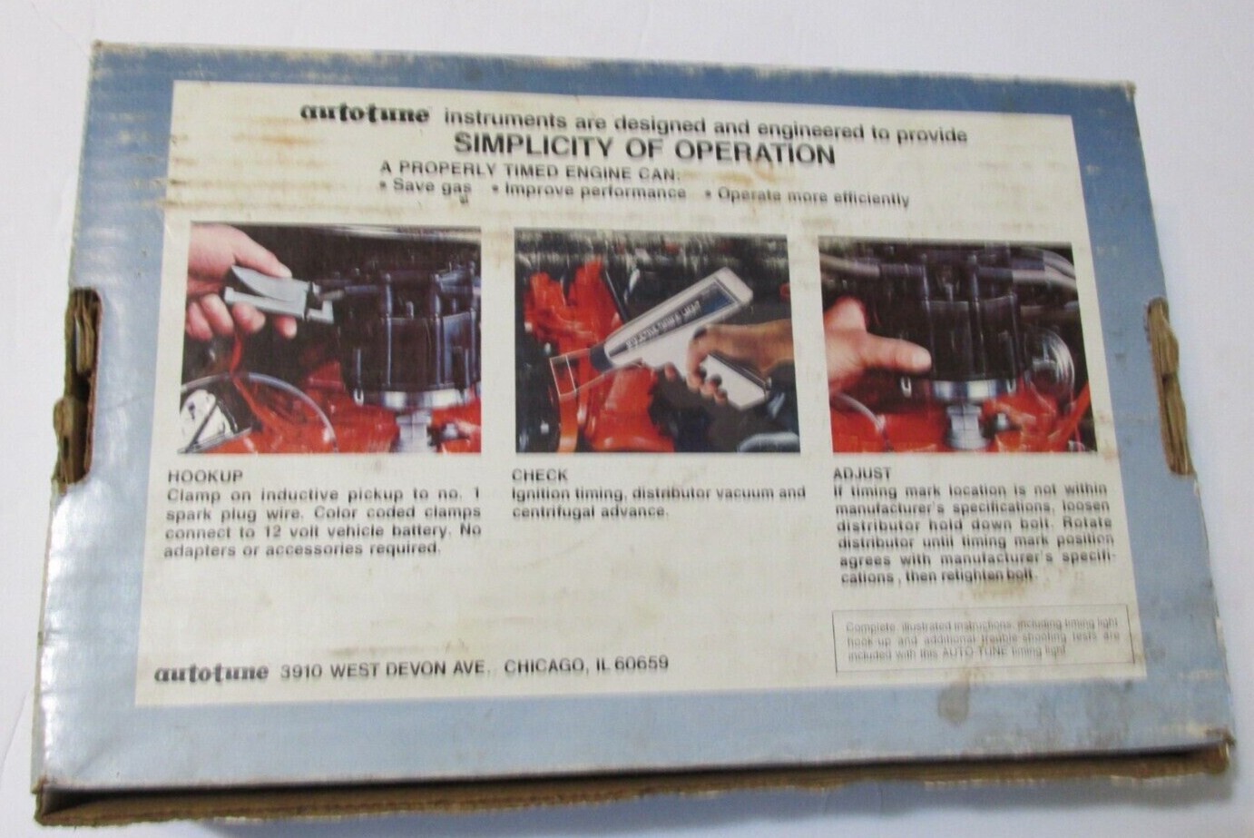 Engine Timing Light, Vintage Auto-Tune Inductive Timing Light Model No. 4138 USA