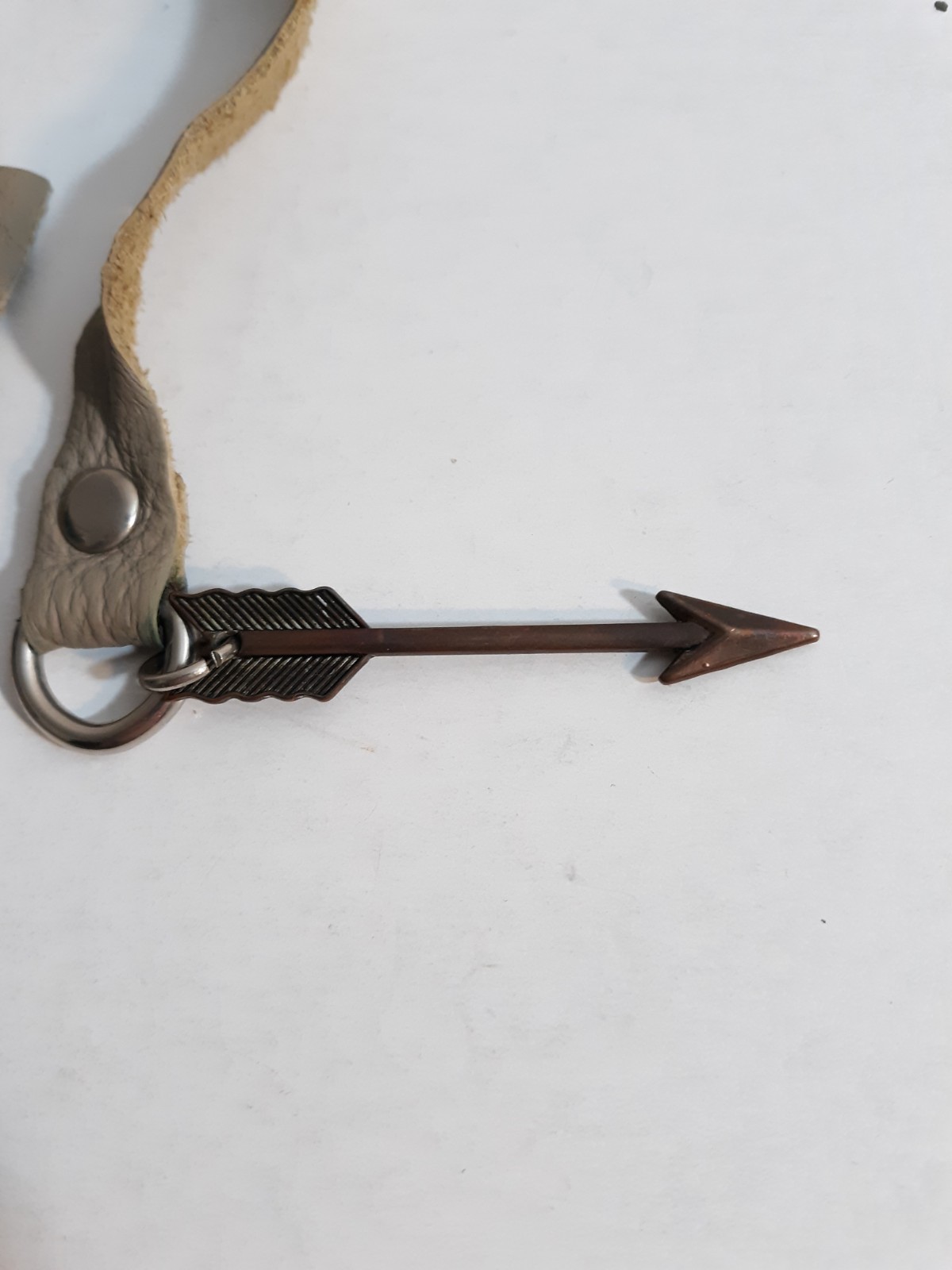 Leather Strap And Non Metallic Arrow Accent Measures 2.5" Long