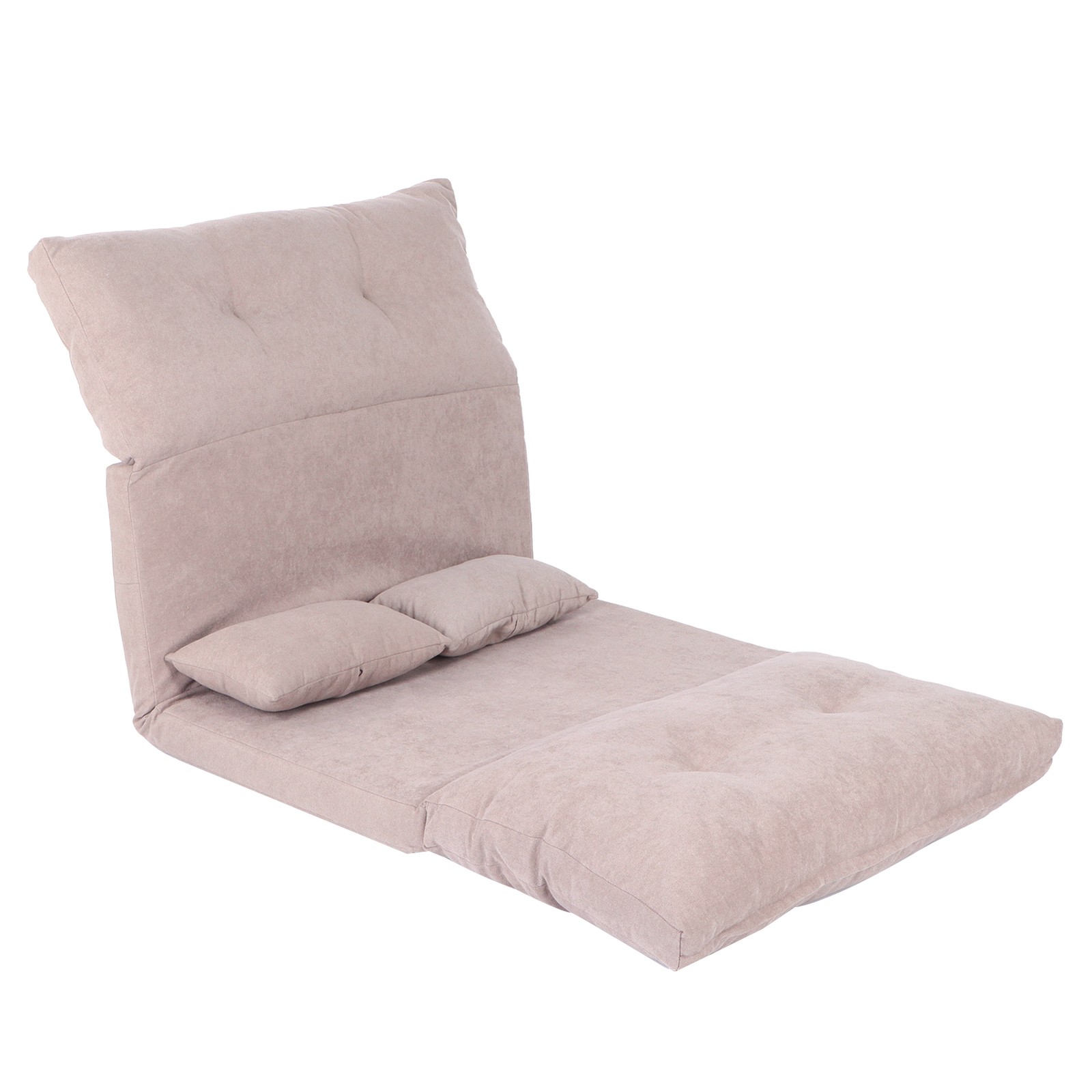 Living Room Double Folding Sofa Bed Adjustable Lounger Sofa With 2 Pillows GDXP
