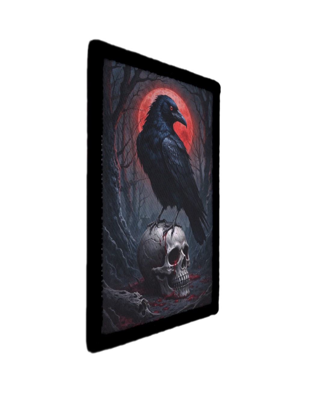 Crow Raven on a Bloody Skull Punk Death Patch Morale Hook [sub]