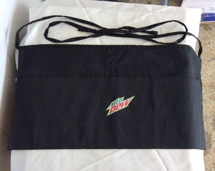 Mountain Dew Q-Tees Black Apron 23.5"X11.5"