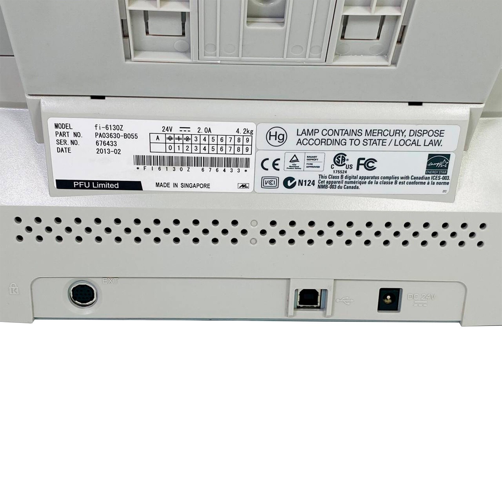 Fujitsu Fi-6130Z Color Duplex Sheet-Fed Document Scanner w/Bundle WORKS