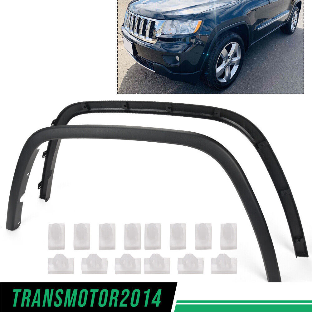 Fit For 2011-2017 Jeep Grand Cherokee Pair Fender Flares Front Left+Right Black