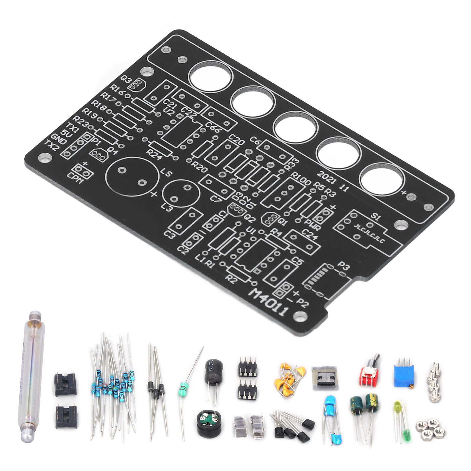 DIY Geiger Counter Parts Kit Nuclear Radiation Detector Module Unassembled Tool