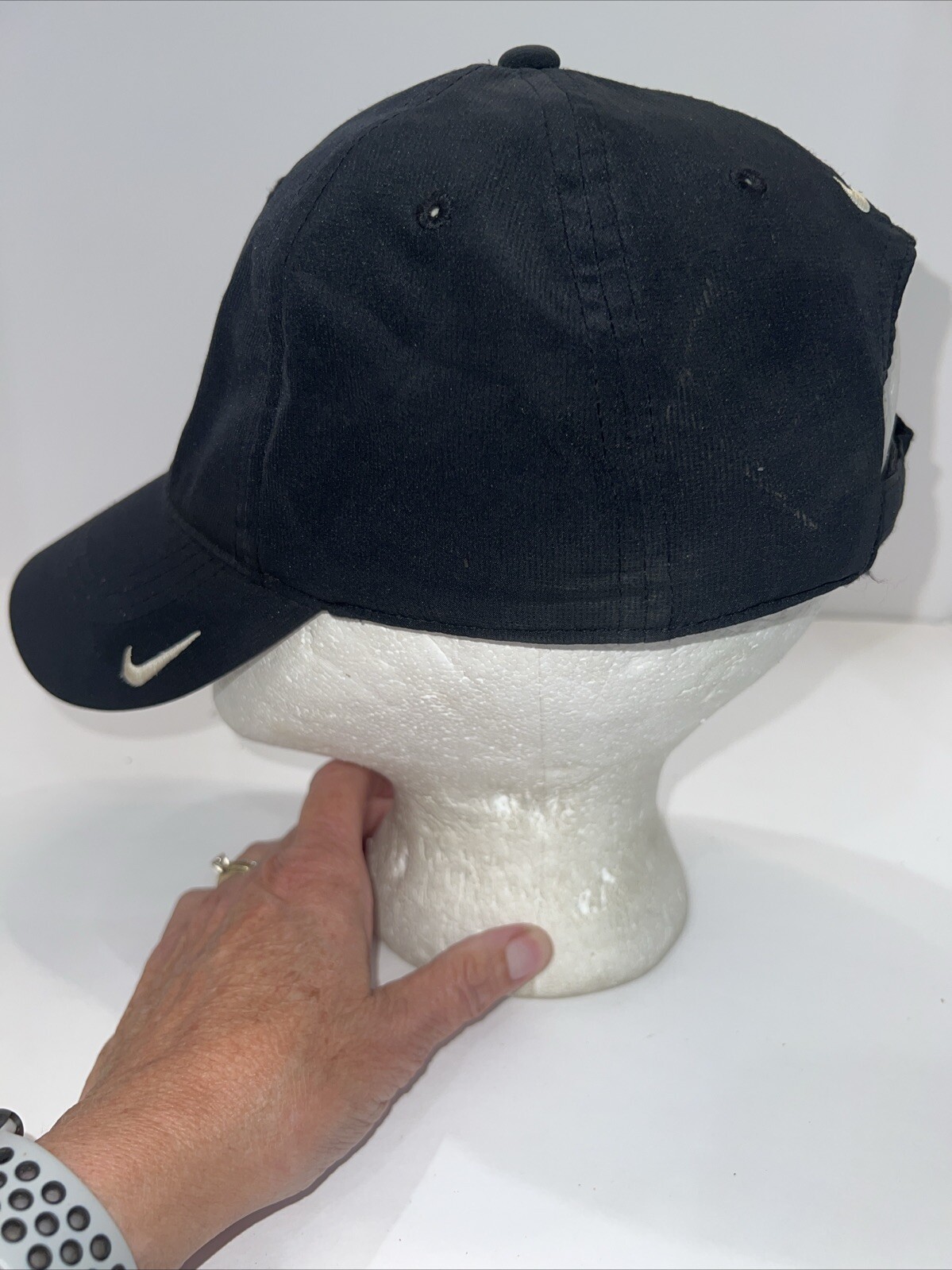 Nike Golf NW Northwestern in Red White on Black Polyester Hat Cap Polyester
