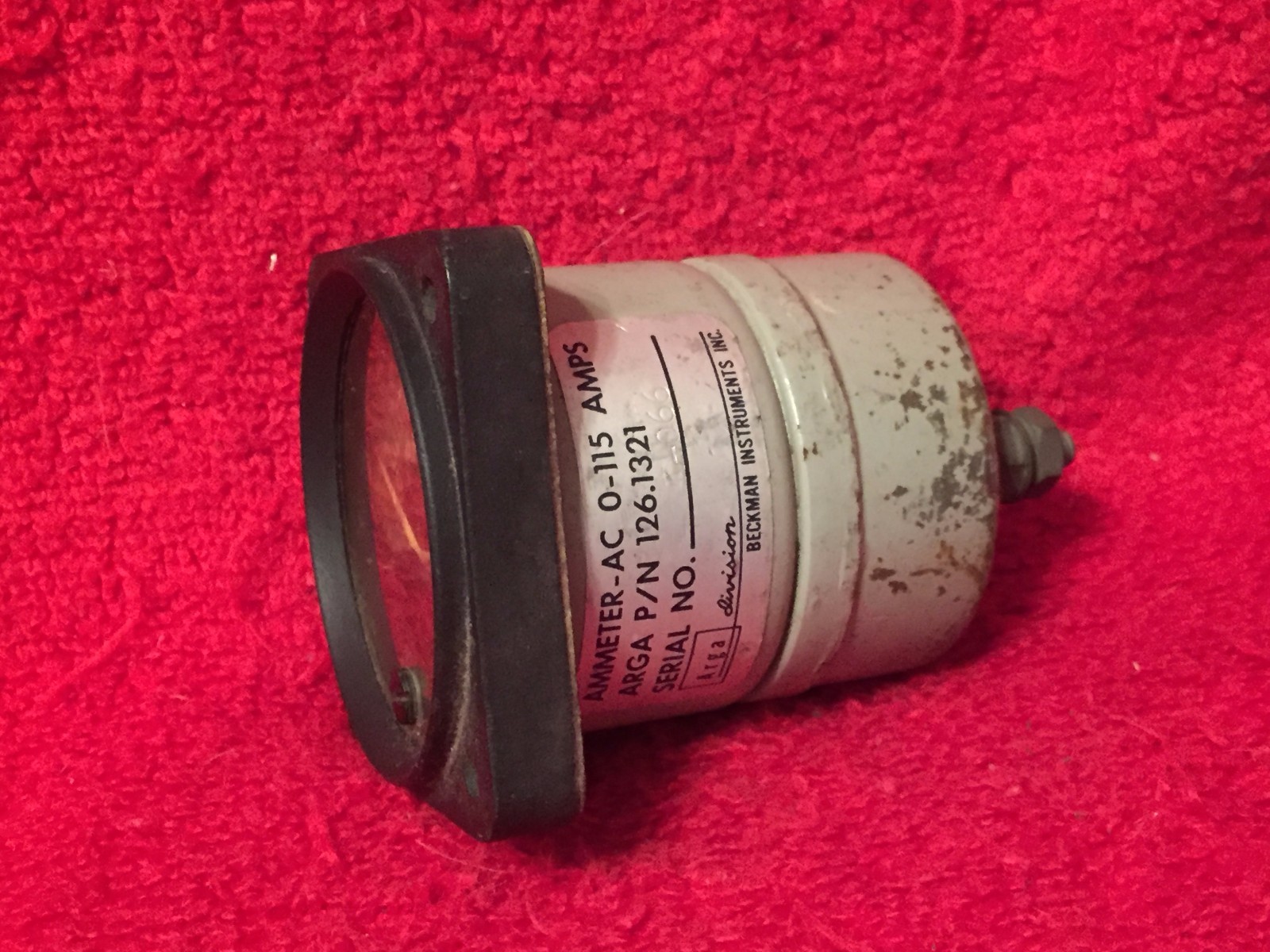 BECKMAN INSTRUMENTS AMMETER ARGA P/N 126-1321