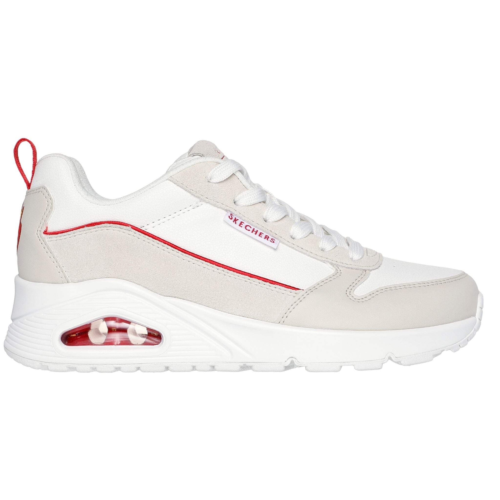 Skechers Women's 177949 Uno Ricardo Cavolo Flaming Love Wht Natural Casual Shoes