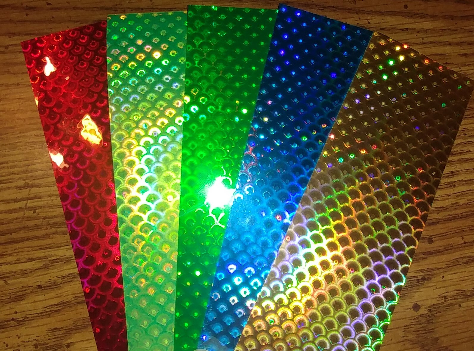 2" x 6" LARGE FISH SCALE Water proof lure tape 3 pieces