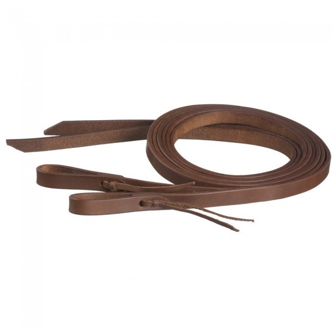 Tough1 Harness Leather Split Reins with Waterloop Tie Ends