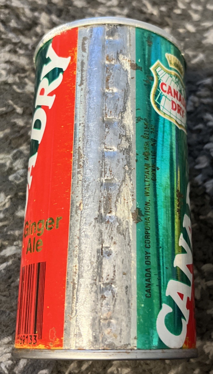 CANADA DRY GINGER ALE CHICAGO BEARS STRAIGHT STEEL HELMET CAN