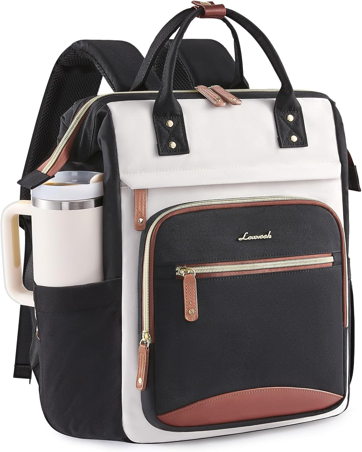 Laptop Backpack Women, 15.6 Inch Work Backpack with Large Capacity Cup, Waterpro