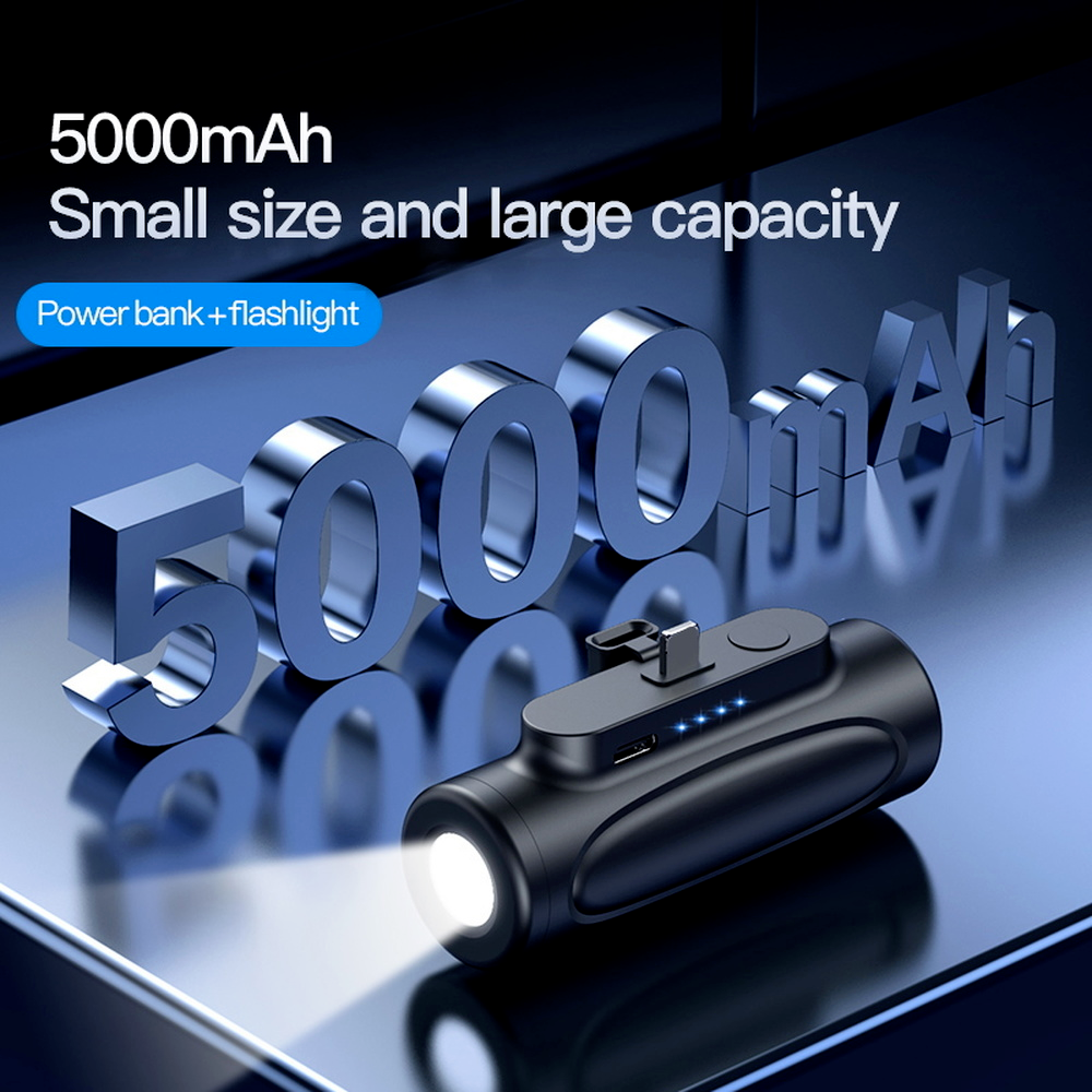 For Android Samsung LG Type-C Portable Charger 5000mAh Power Bank Battery Pack