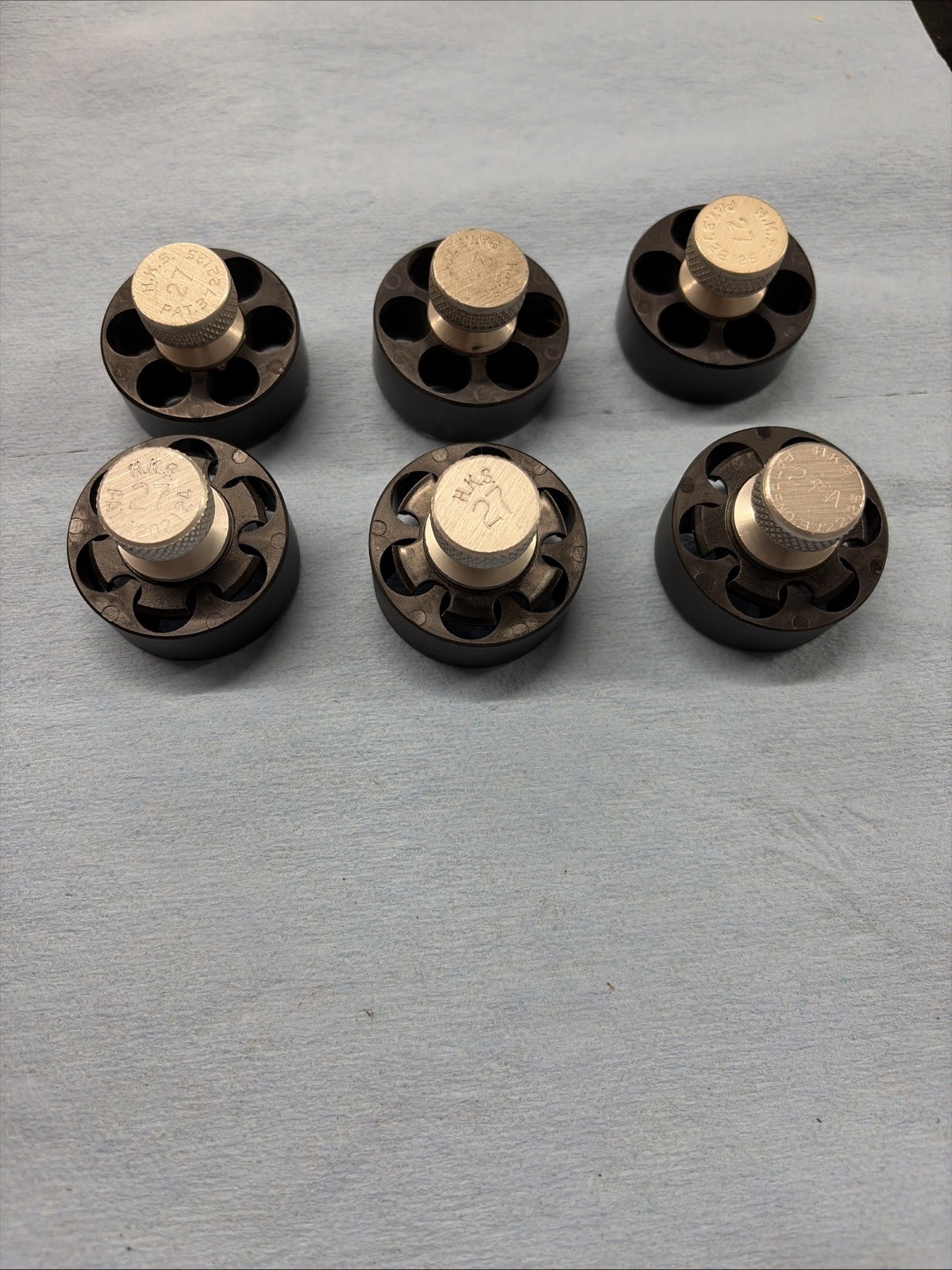 HKS 27 Speedloader 357/38 for S&W 27 & 28 / Ruger Redhawk Revolver Lot Of (6)
